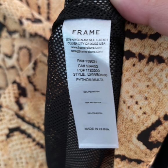 FRAME Python Overcoat Belted Trench Yellow M - Picture 5 of 12